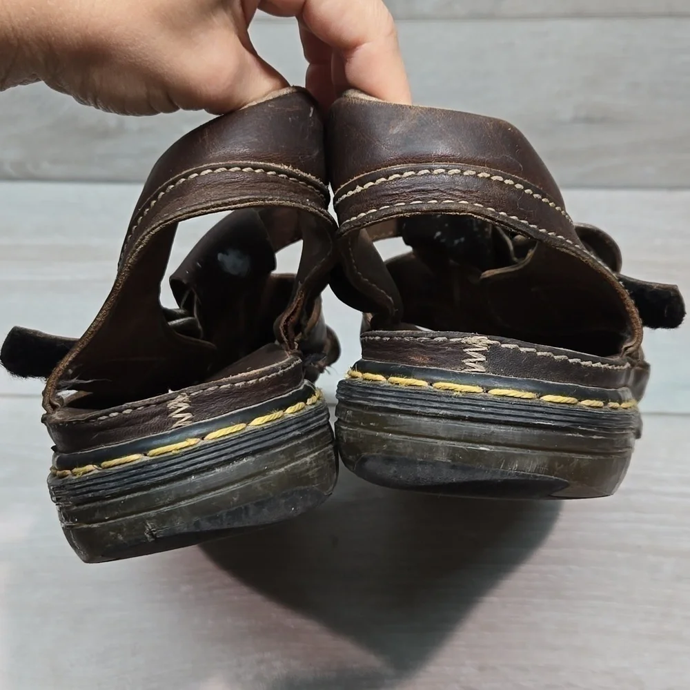 Vintage Doc Dr.Martens Mens Leather Fisher Chunky Tractor Sandals shoes sz US13